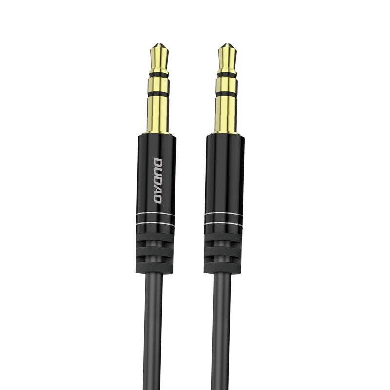 DUDAO LONG STRETCHABLE CABLE AUX MINI JACK 3.5MM SPRING ~ 150CM BLACK (L12 BLACK)