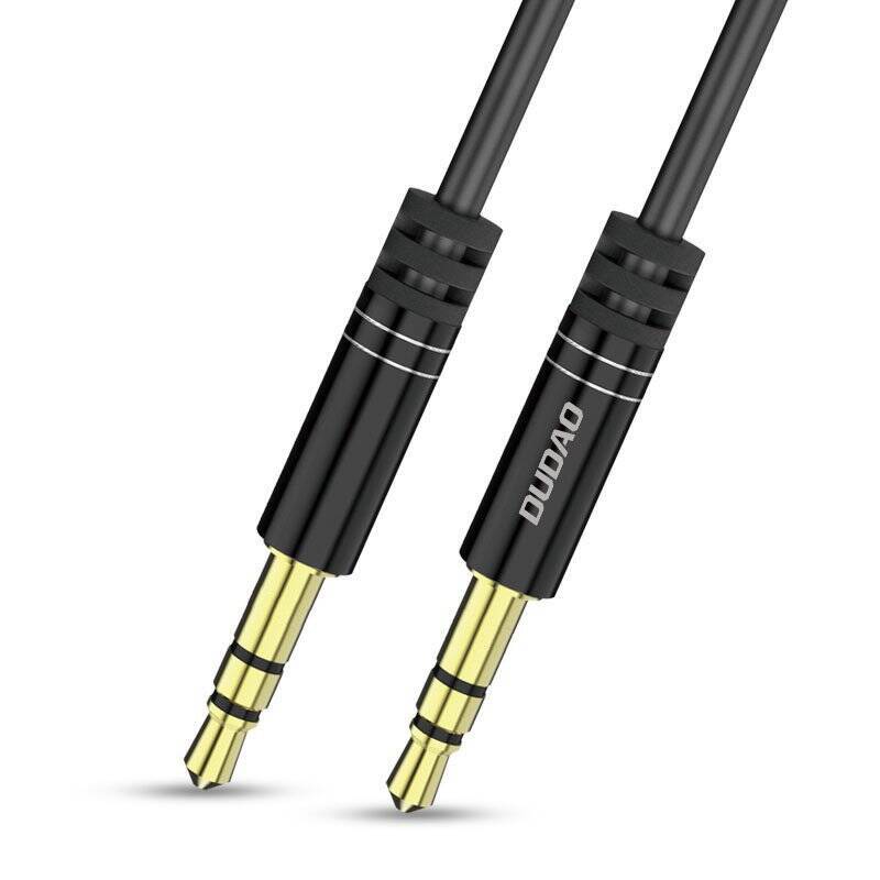 DUDAO LONG STRETCHABLE CABLE AUX MINI JACK 3.5MM SPRING ~ 150CM BLACK (L12 BLACK)