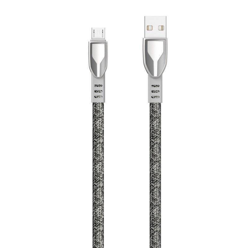 DUDAO USB BRAIDED CABLE - MICRO USB 5 A 1 M GRAY (L3PROM GRAY)