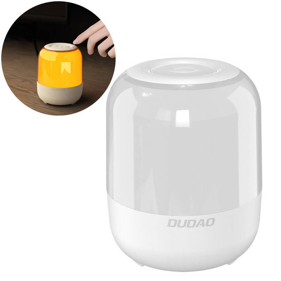 DUDAO WIRELESS BLUETOOTH 5.0 RGB SPEAKER 5W 1200MAH WHITE (Y11S-WHITE)