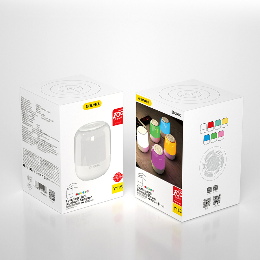 DUDAO WIRELESS BLUETOOTH 5.0 RGB SPEAKER 5W 1200MAH WHITE (Y11S-WHITE)