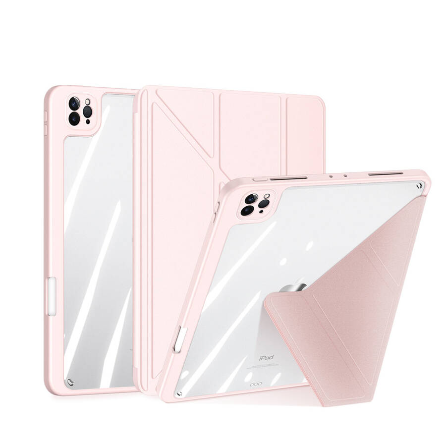 DUX DACIS MAGI CASE FOR IPAD PRO 12.9 '' '' '2021/2020/2018 SMART COVER COVER WITH STAND AND STORAGE FOR APPLE PENCIL PINK