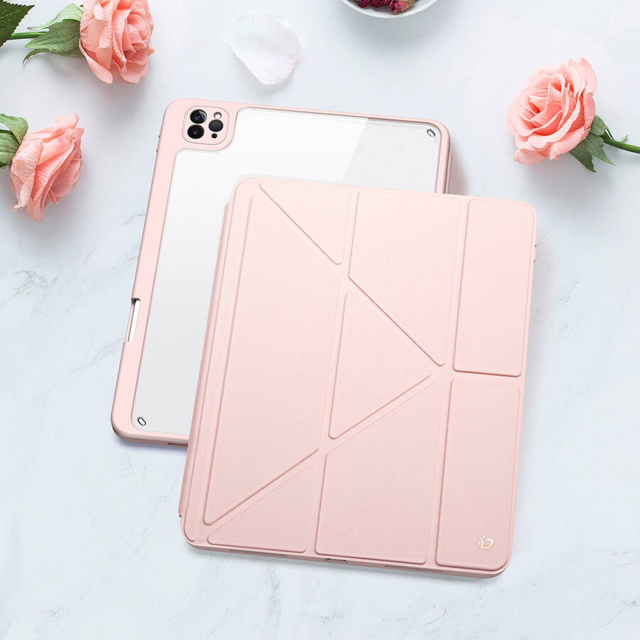 DUX DACIS MAGI CASE FOR IPAD PRO 12.9 '' '' '2021/2020/2018 SMART COVER COVER WITH STAND AND STORAGE FOR APPLE PENCIL PINK