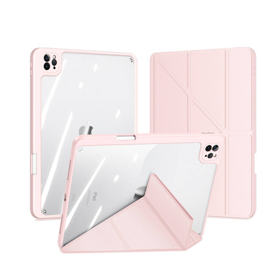 DUX DACIS MAGI CASE FOR IPAD PRO 12.9 '' '' '2021/2020/2018 SMART COVER COVER WITH STAND AND STORAGE FOR APPLE PENCIL PINK