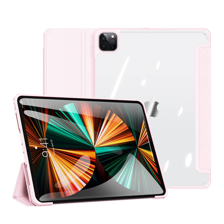 DUX DUCIS COPA CASE FOR IPAD PRO 12.9 &#39;&#39; 2021/2020/2018 SMART COVER WITH STAND PINK