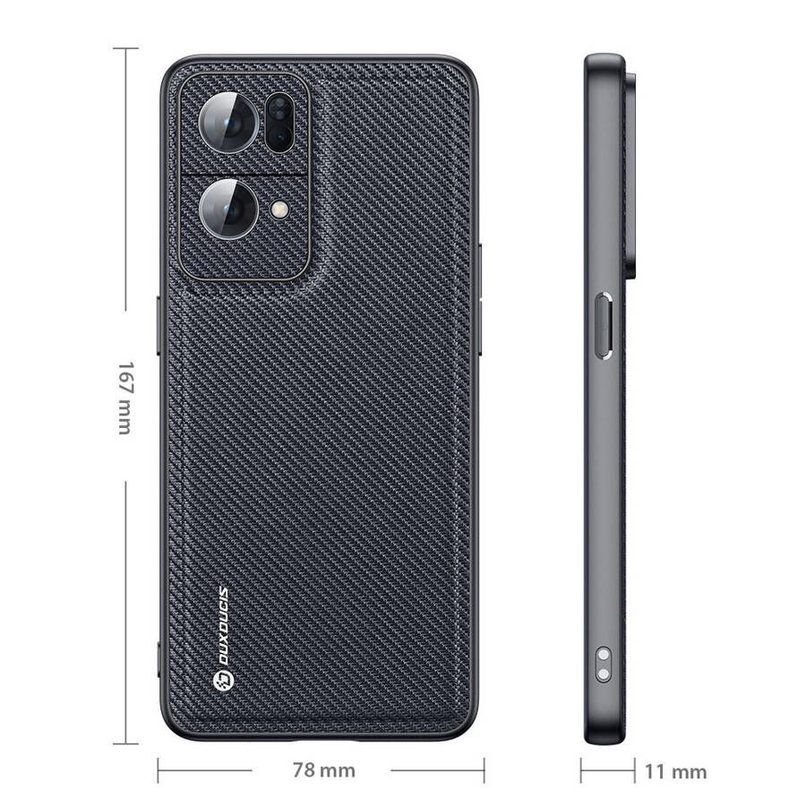 DUX DUCIS FINO CASE COVER COVERED WITH NYLON MATERIAL OPPO RENO7 PRO 5G BLACK