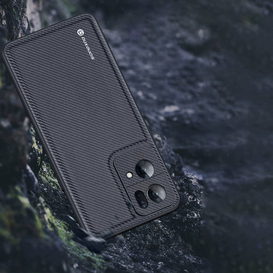 DUX DUCIS FINO CASE COVER COVERED WITH NYLON MATERIAL OPPO RENO7 PRO 5G BLACK