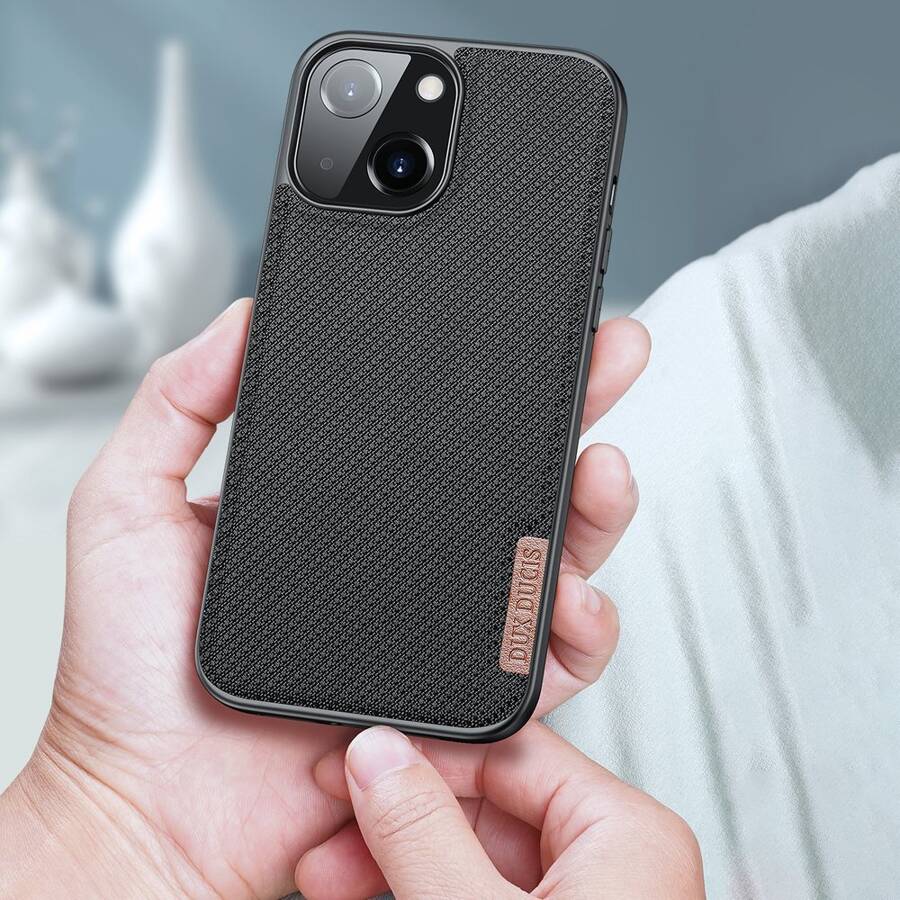 DUX DUCIS FINO CASE COVERED WITH NYLON MATERIAL FOR IPHONE 13 MINI GRAY