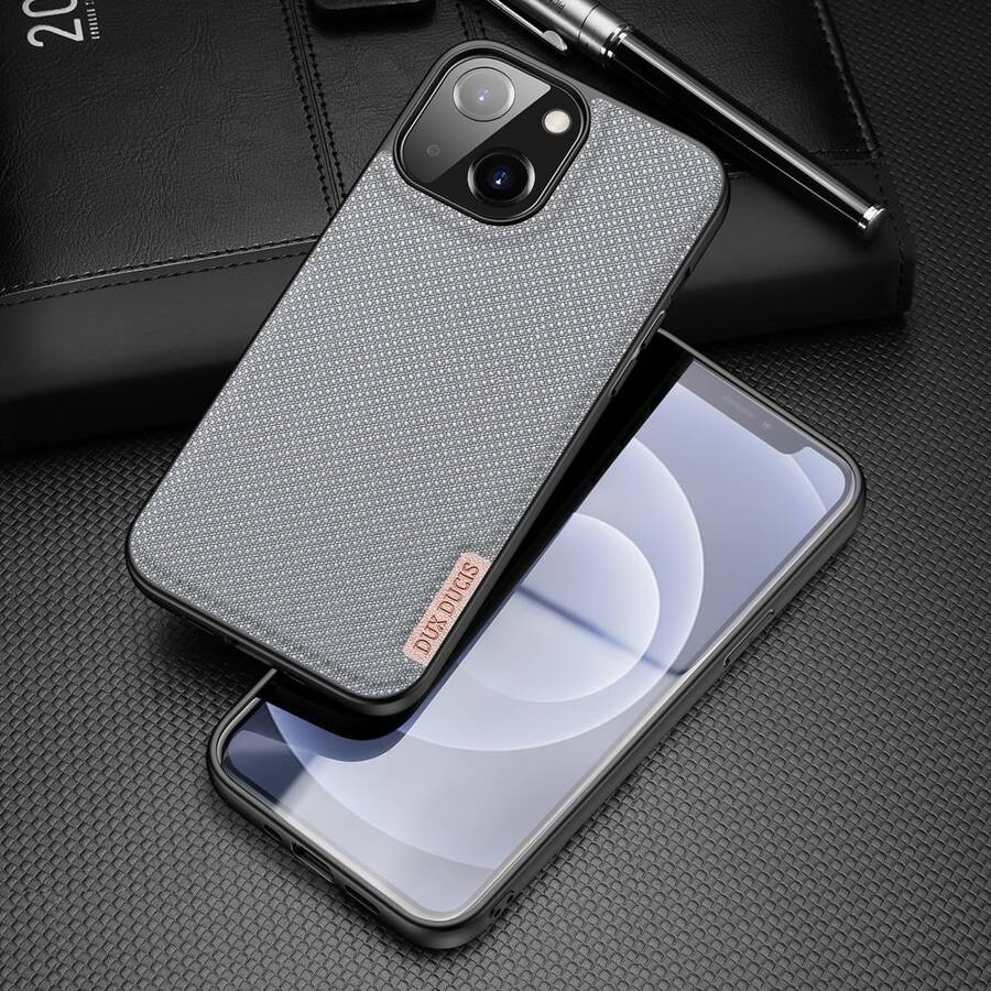 DUX DUCIS FINO CASE COVERED WITH NYLON MATERIAL FOR IPHONE 13 MINI GRAY