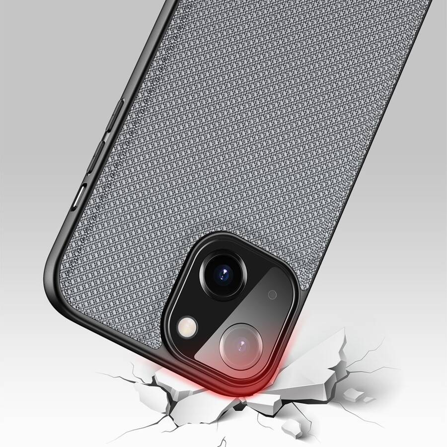 DUX DUCIS FINO CASE COVERED WITH NYLON MATERIAL FOR IPHONE 13 MINI GRAY