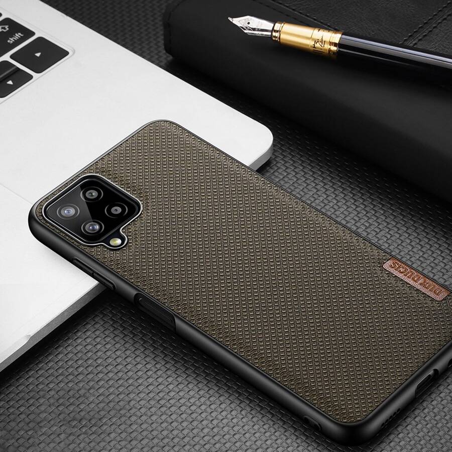 DUX DUCIS FINO CASE COVERED WITH NYLON MATERIAL FOR SAMSUNG GALAXY A22 4G GRAY