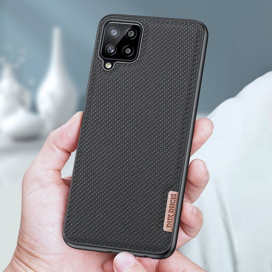 DUX DUCIS FINO CASE COVERED WITH NYLON MATERIAL FOR SAMSUNG GALAXY A22 4G GRAY