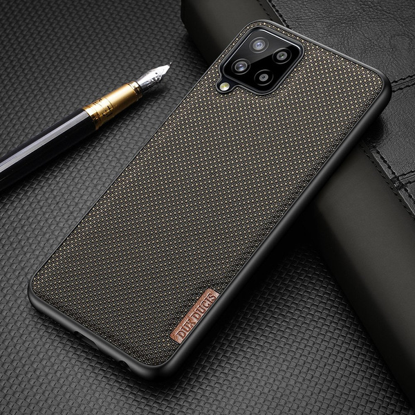 DUX DUCIS FINO CASE COVERED WITH NYLON MATERIAL FOR SAMSUNG GALAXY A22 4G GRAY