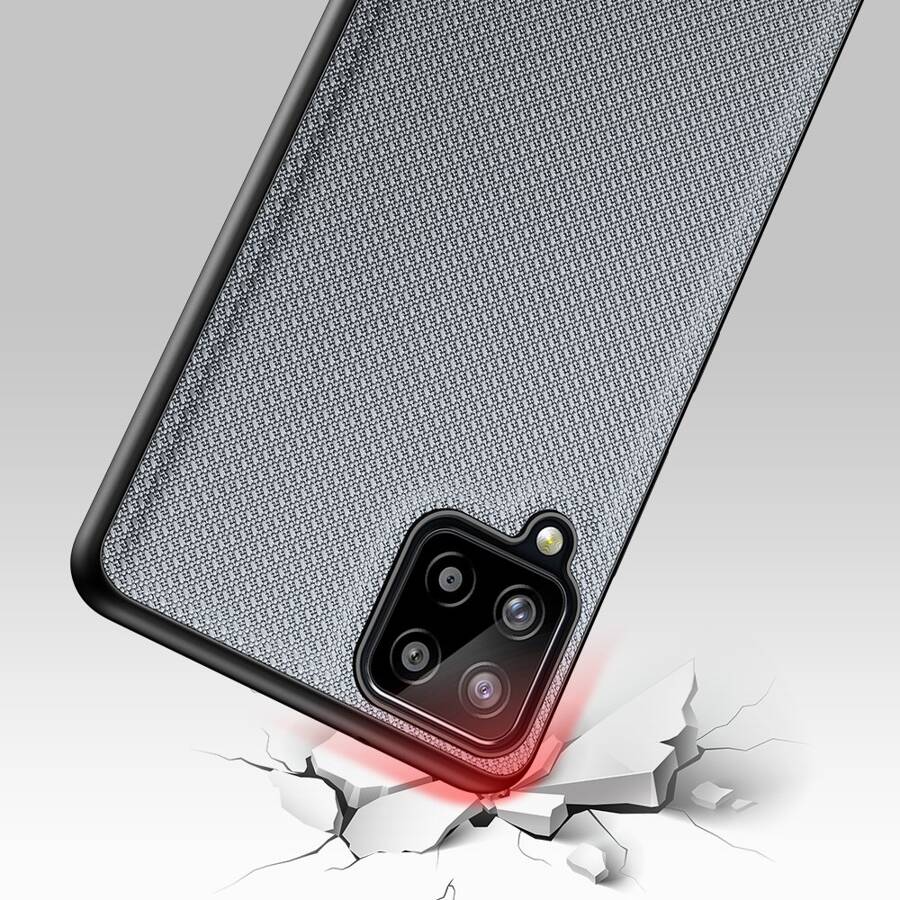 DUX DUCIS FINO CASE COVERED WITH NYLON MATERIAL FOR SAMSUNG GALAXY A22 4G GRAY