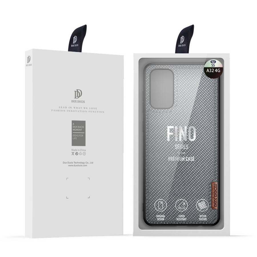 DUX DUCIS FINO CASE COVERED WITH NYLON MATERIAL FOR SAMSUNG GALAXY A32 4G GRAY