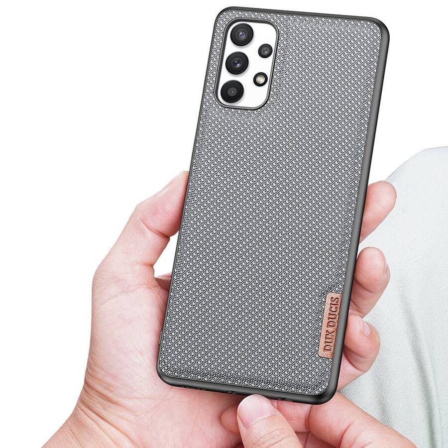 DUX DUCIS FINO CASE COVERED WITH NYLON MATERIAL FOR SAMSUNG GALAXY A32 4G GRAY