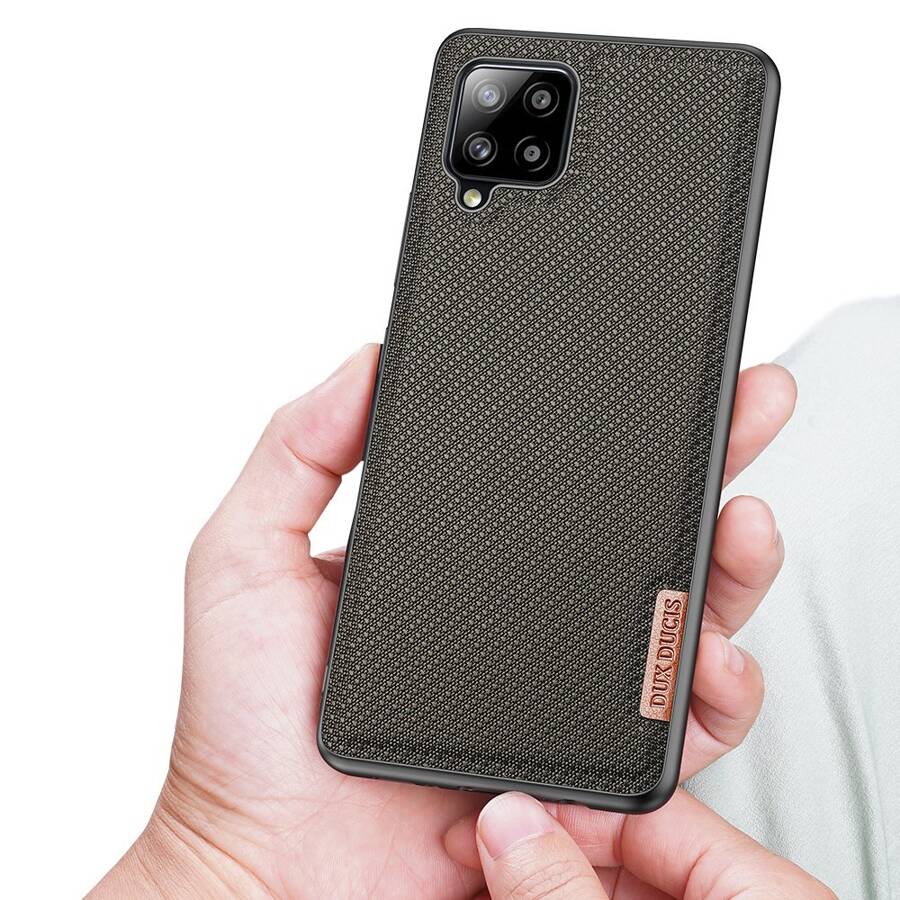 DUX DUCIS FINO CASE COVERED WITH NYLON MATERIAL FOR SAMSUNG GALAXY A42 5G GREEN