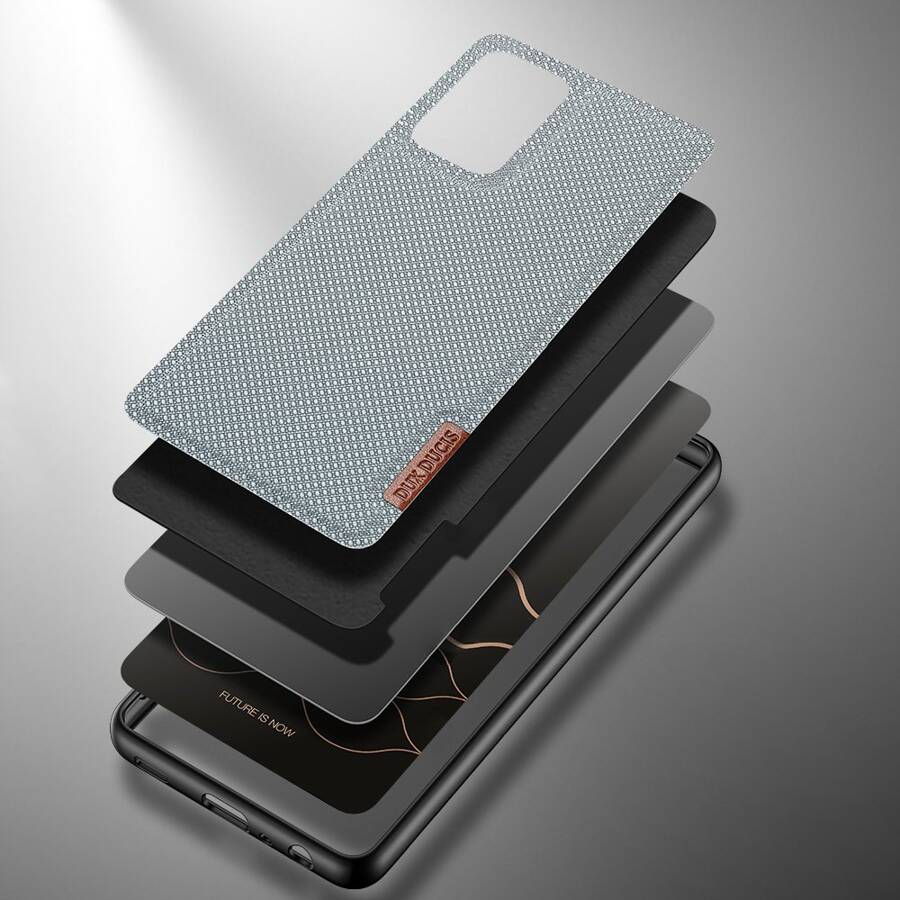 DUX DUCIS FINO CASE COVERED WITH NYLON MATERIAL FOR SAMSUNG GALAXY A72 4G GRAY