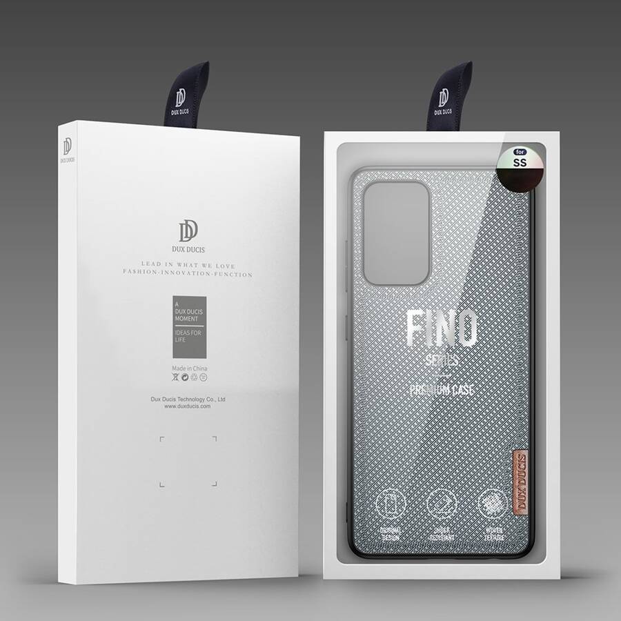 DUX DUCIS FINO CASE COVERED WITH NYLON MATERIAL FOR SAMSUNG GALAXY A72 4G GRAY