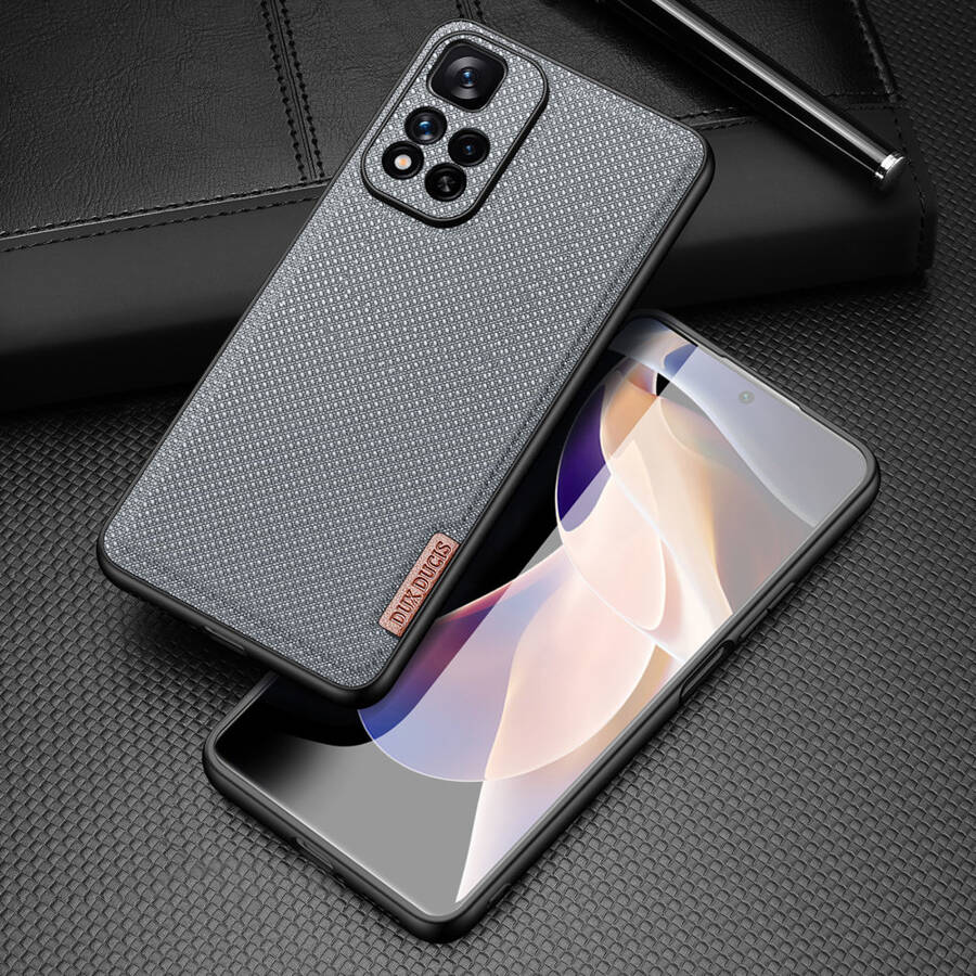 DUX DUCIS FINO CASE NYLON COVERED COVER XIAOMI REDMI NOTE 11 PRO+ 5G (CHINA) / 11 PRO 5G (CHINA) / MI11I HYPERCHARGE / POCO X4 NFC 5G BLUE