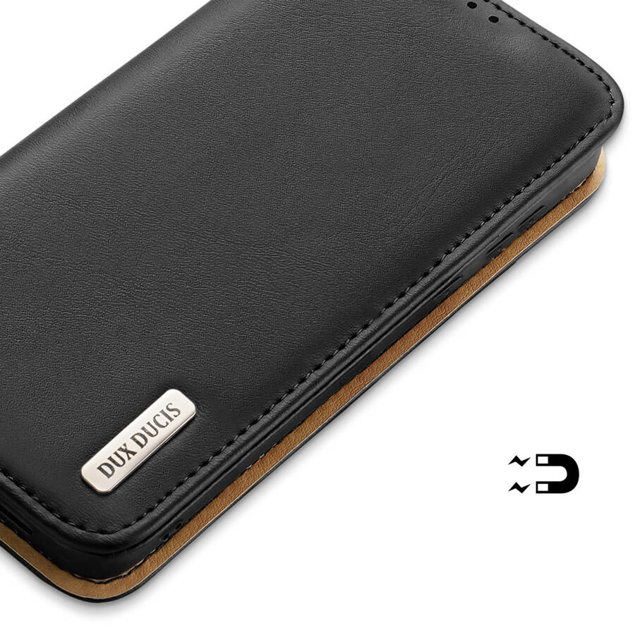 DUX DUCIS HIVO CASE SAMSUNG GALAXY S23+ FLIP CASE WALLET STAND RFID BLOCKER BLACK