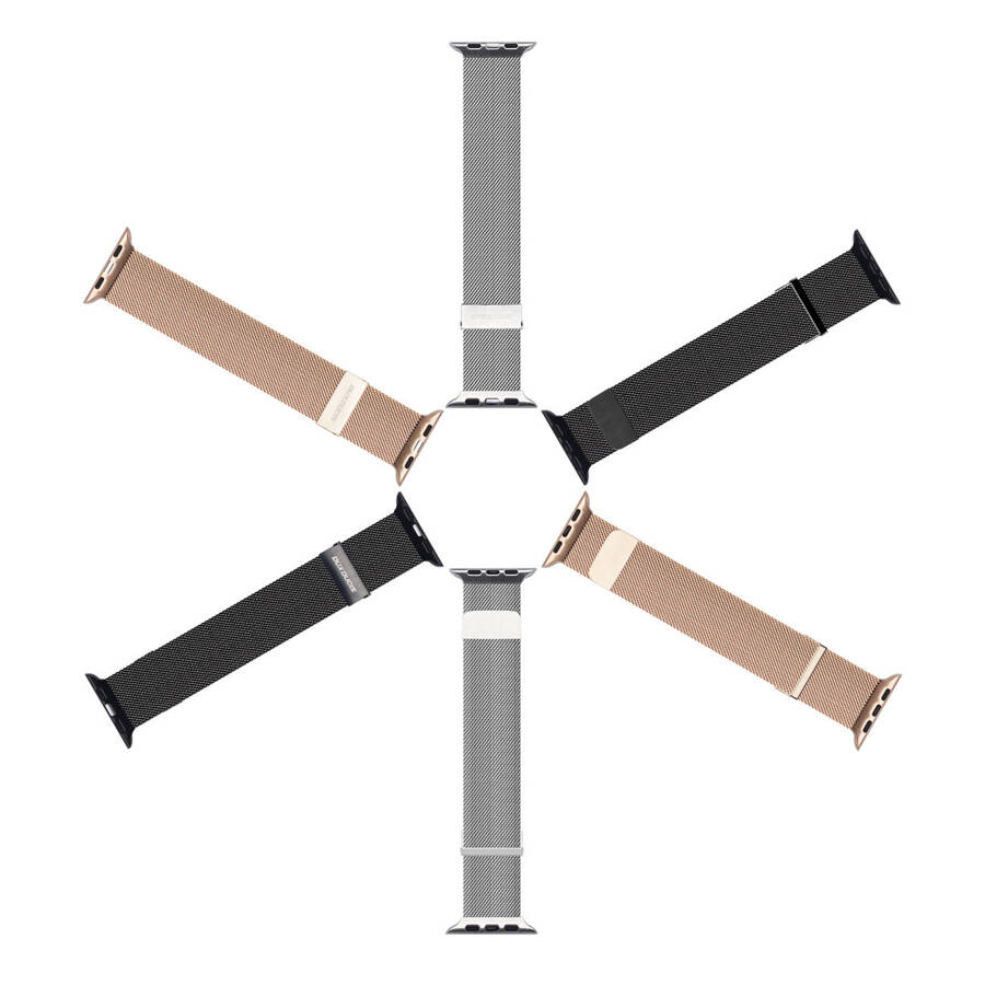 DUX DUCIS MAGNETIC STRAP WATCH 7 BAND 7/6/5/4/3/2 / SE (45/44 / 42MM) MAGNETIC BAND BLACK (MILANESE VERSION)