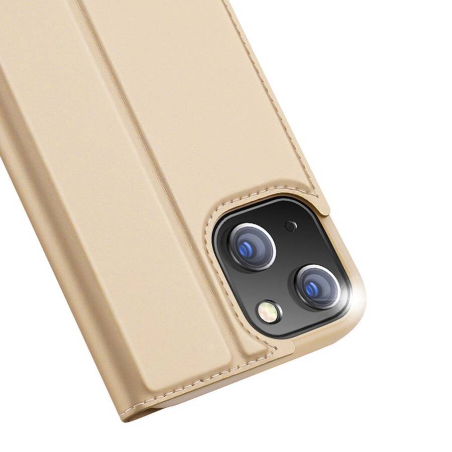 DUX DUCIS SKIN PRO BOOKCASE TYPE CASE FOR IPHONE 13 GOLDEN