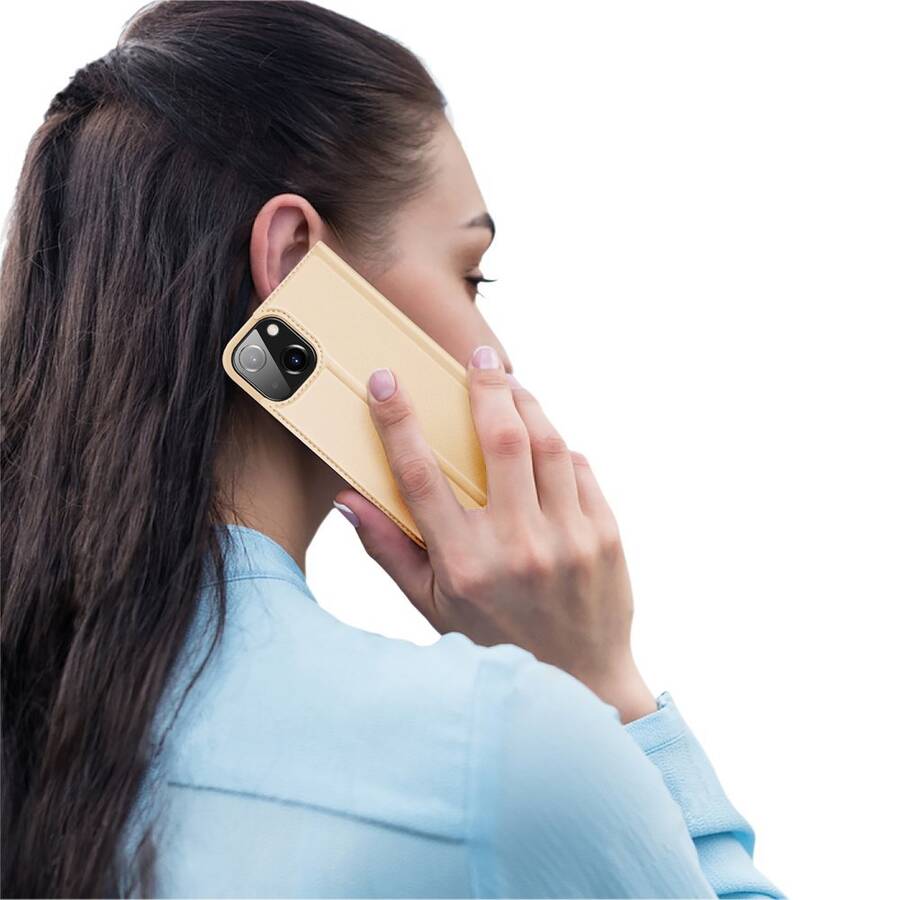 DUX DUCIS SKIN PRO BOOKCASE TYPE CASE FOR IPHONE 13 MINI GOLDEN