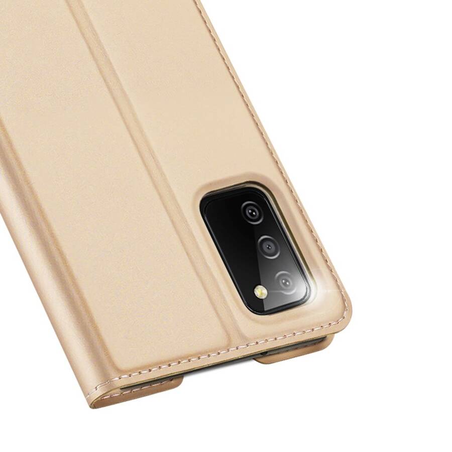 DUX DUCIS SKIN PRO BOOKCASE TYPE CASE FOR SAMSUNG GALAXY A03S GOLDEN