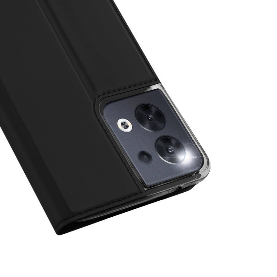 DUX DUCIS SKIN PRO CASE FOR OPPO RENO 8 FLIP COVER CARD WALLET STAND BLACK