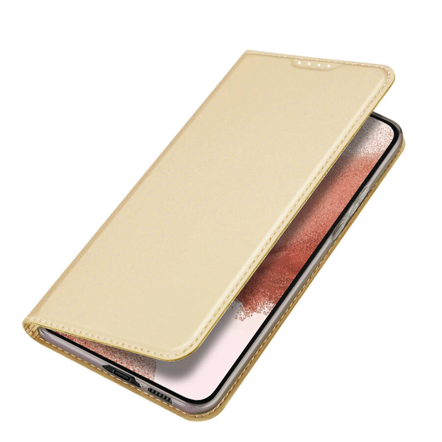 DUX DUCIS SKIN PRO CASE FOR SAMSUNG GALAXY S23+ FLIP CARD WALLET STAND GOLD