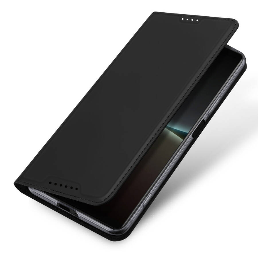 DUX DUCIS SKIN PRO CASE FOR SONY XPERIA 5 IV FLIP COVER CARD WALLET STAND BLACK