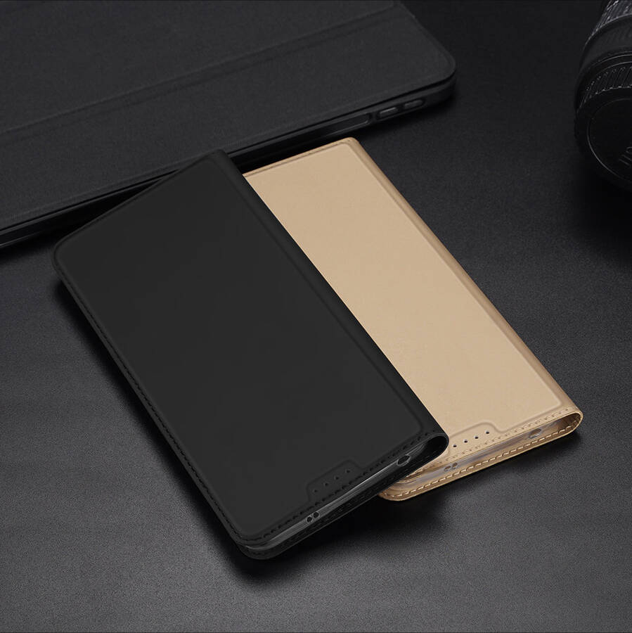 DUX DUCIS SKIN PRO CASE FOR XIAOMI REDMI NOTE 12 PRO+ FLIP CARD WALLET STAND GOLD