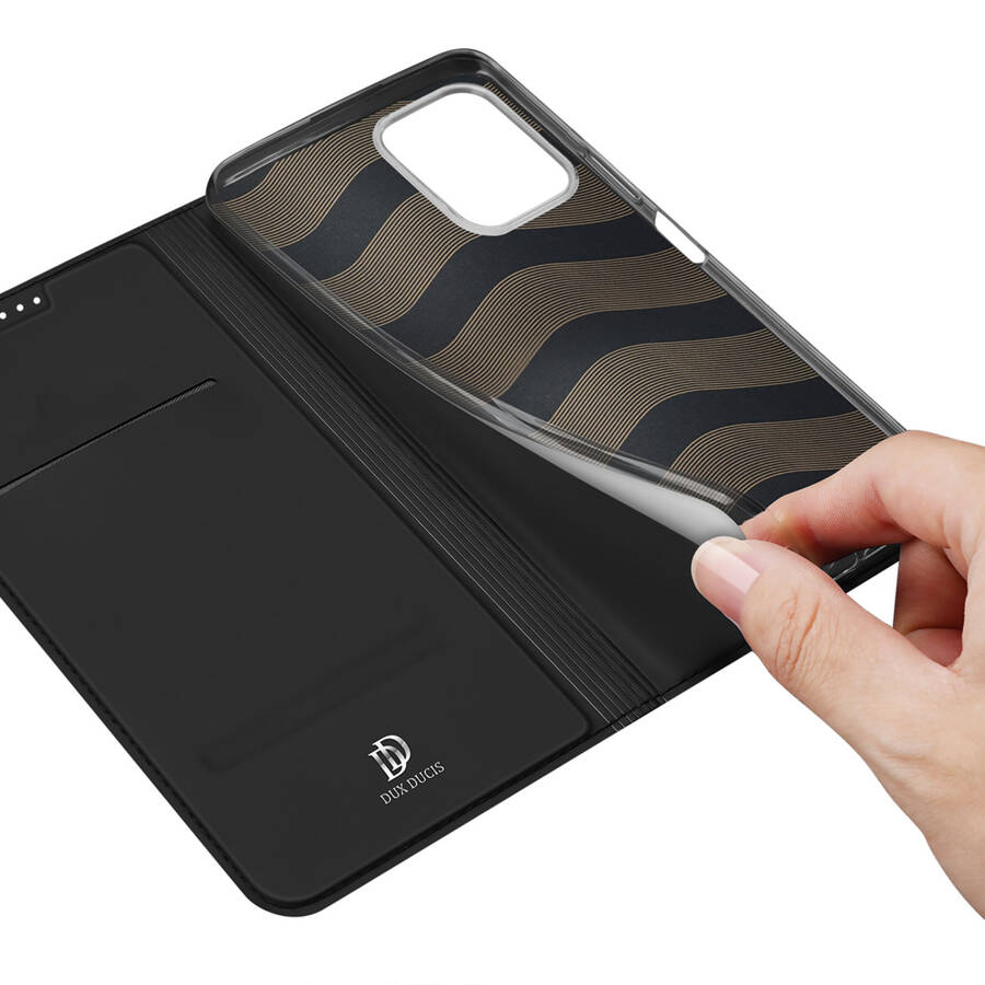 DUX DUCIS SKIN PRO CASE REALME C33 FLIP CARD WALLET STAND BLACK