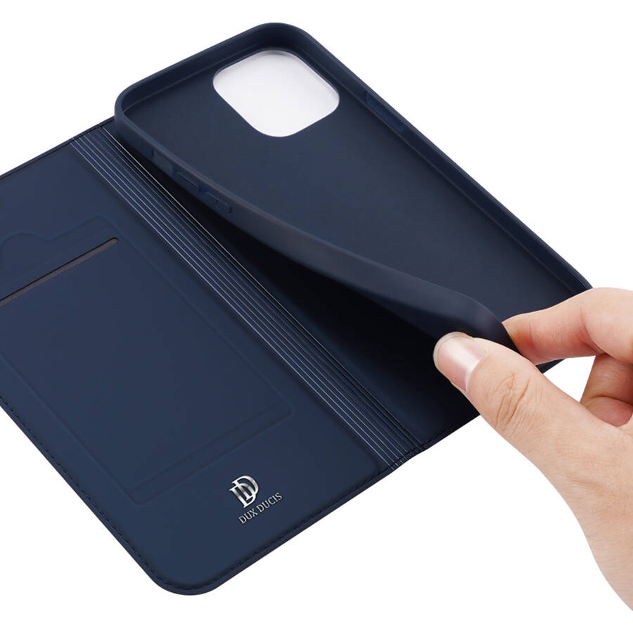 DUX DUCIS SKIN PRO HOLSTER FLIP COVER FOR IPHONE 14 BLUE