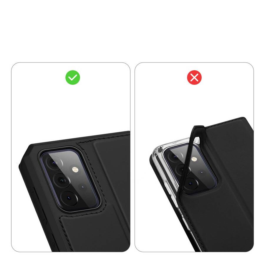 DUX DUCIS SKIN X BOOKCASE TYPE CASE FOR SAMSUNG GALAXY A72 4G BLACK