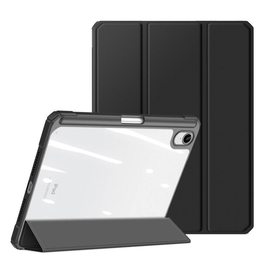 DUX DUCIS TOBY ARMORED TOUGH SMART COVER FOR IPAD MINI 2021 WITH A HOLDER FOR APPLE PENCIL BLACK