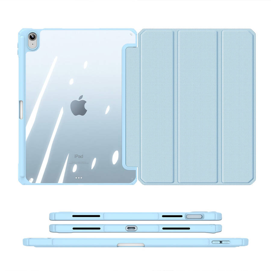 DUX DUCIS TOBY CASE FOR IPAD 10.9&#39;&#39; 2022 (10 GEN.) COVER WITH SPACE FOR APPLE PENCIL STYLUS SMART COVER STAND BLUE