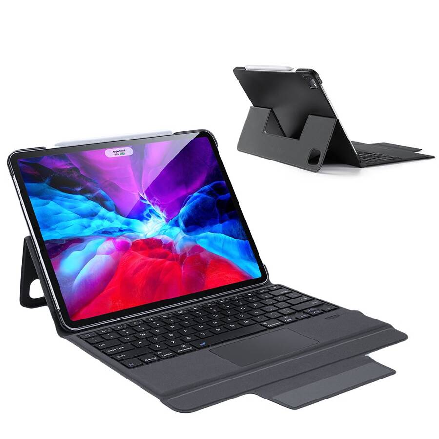 DUX DUCIS TOUCHPAD KEYBOARD CASE WIRELESS BLUETOOTH KEYBOARD IPAD PRO 12.9'' 2018 / 2020 / 2021 BLACK