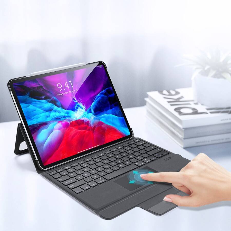 DUX DUCIS TOUCHPAD KEYBOARD CASE WIRELESS BLUETOOTH KEYBOARD IPAD PRO 12.9'' 2018 / 2020 / 2021 BLACK