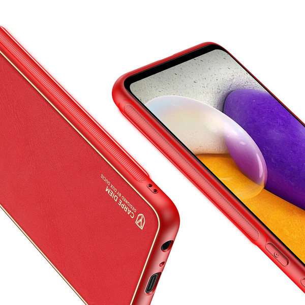 DUX DUCIS YOLO ELEGANT CASE MADE OF SOFT TPU AND PU LEATHER FOR SAMSUNG GALAXY A72 4G RED