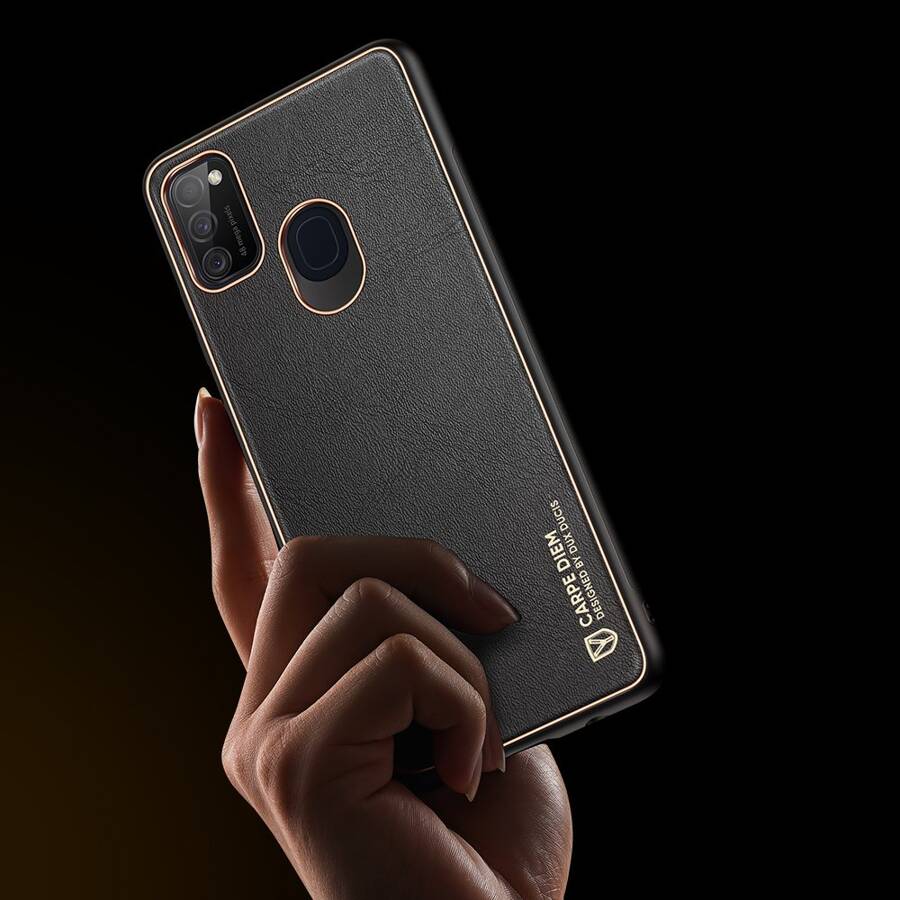 DUX DUCIS YOLO ELEGANT CASE MADE OF SOFT TPU AND PU LEATHER FOR SAMSUNG GALAXY M30S BLACK