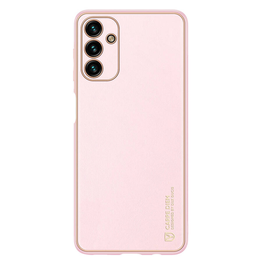 DUX DUCIS YOLO ELEGANT COVER MADE OF ECOLOGICAL LEATHER FOR SAMSUNG GALAXY A13 5G PINK