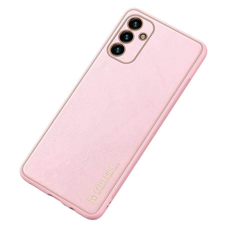 DUX DUCIS YOLO ELEGANT COVER MADE OF ECOLOGICAL LEATHER FOR SAMSUNG GALAXY A13 5G PINK