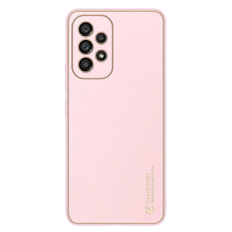 DUX DUCIS YOLO ELEGANT COVER MADE OF ECOLOGICAL LEATHER FOR SAMSUNG GALAXY A53 5G PINK