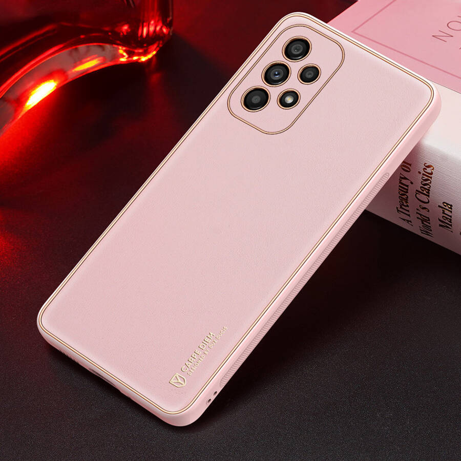 DUX DUCIS YOLO ELEGANT COVER MADE OF ECOLOGICAL LEATHER FOR SAMSUNG GALAXY A53 5G PINK