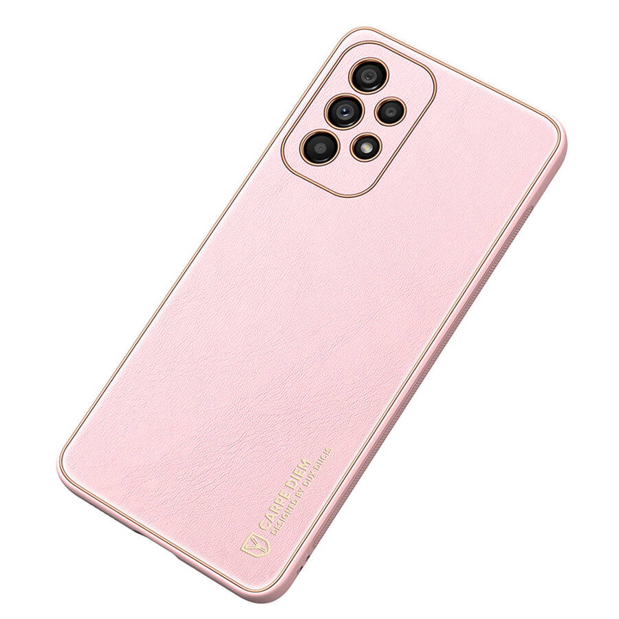 DUX DUCIS YOLO ELEGANT COVER MADE OF ECOLOGICAL LEATHER FOR SAMSUNG GALAXY A53 5G PINK