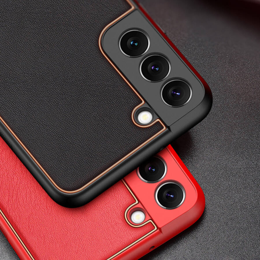 DUX DUCIS YOLO ELEGANT COVER MADE OF ECOLOGICAL LEATHER FOR SAMSUNG GALAXY S22 + (S22 PLUS) RED