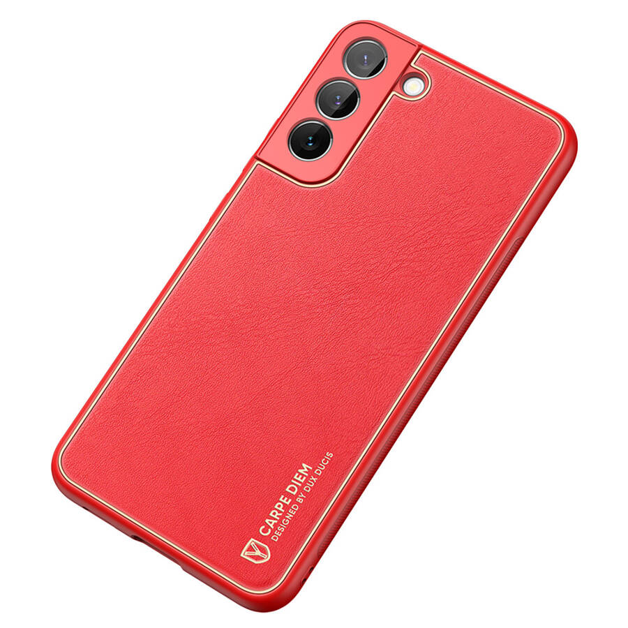 DUX DUCIS YOLO ELEGANT COVER MADE OF ECOLOGICAL LEATHER FOR SAMSUNG GALAXY S22 + (S22 PLUS) RED