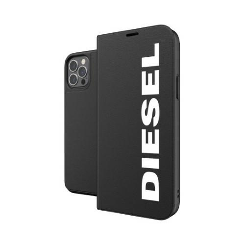 Diesel Booklet Case Core iPhone 12/12 Pro czarno-biały/black-white 42486